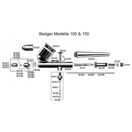 150-7 Set aerograf dubla actiune Badger 150