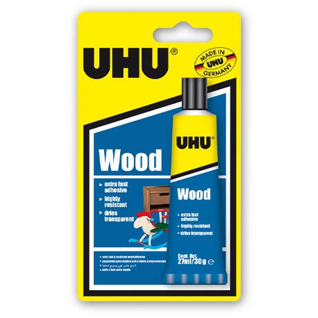 771165 Adeziv UHU pentru lemn, 27ml bl c.37585
