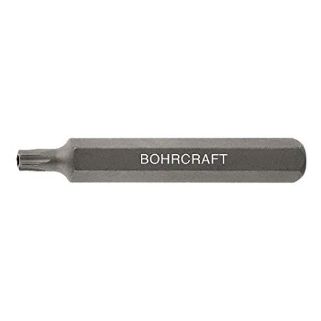Bit  BOHRCRAFT  cu profil TORX cu gaura (pentru pin de siguranta) prindere  hexagonala 10 mm Forma C10