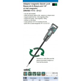 Adaptor magnetic  COBIT Quick Lock EasyLink & EasyLock 1/4” si inel magnetic
