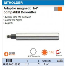 Adaptor magnetic 1/4" USH  compatibil Desoutter
