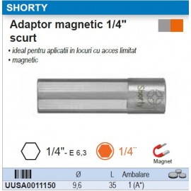 Adaptor magnetic 1/4"   USH  scurt