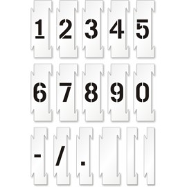 Set sabloane vopsire cifre 0-9 (10 cifre), 5-25 cm inaltime caracter.