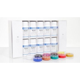 Kit vopsele cant piele 10 culori de 125ml DENSE COLOR BOX GIARDINI