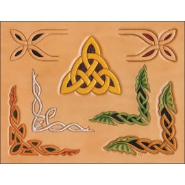 Sablon pielarie colturi ”celtice”, Tandy Leather SUA