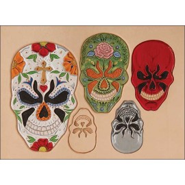 Sablon pielarie ”Skulls 2”, Tandy Leather SUA