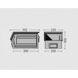 Cutie depozitare metalica vopsita/zincata -165x95x75mm