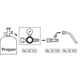 Regulator presiune butelie gaz 1-4 bari filet 3/8", cu manometru, pentru propan & butan