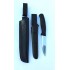 Set Cutit Morakniv Companion negru si teaca neagra din piele naturala cu dangler