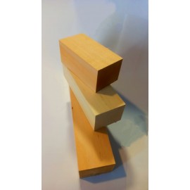 Set 3 blocuri de lemn de cires pentru cioplit 50x50mm