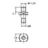 Adaptor 1/4" x M6 NOGA