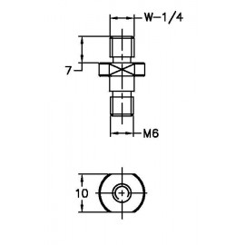 Adaptor 1/4" x M6 NOGA