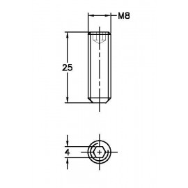Sudub de fixare Ext. M8 NOGA