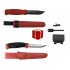 Cutit Morakniv Garberg Dala Red, lama otel carbon + CADOU kit supravietuire si cutit Companion Dala Red