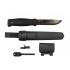 Cutit Morakniv Garberg Black, lama otel carbon + CADOU kit supravietuire si cutit Companion Black